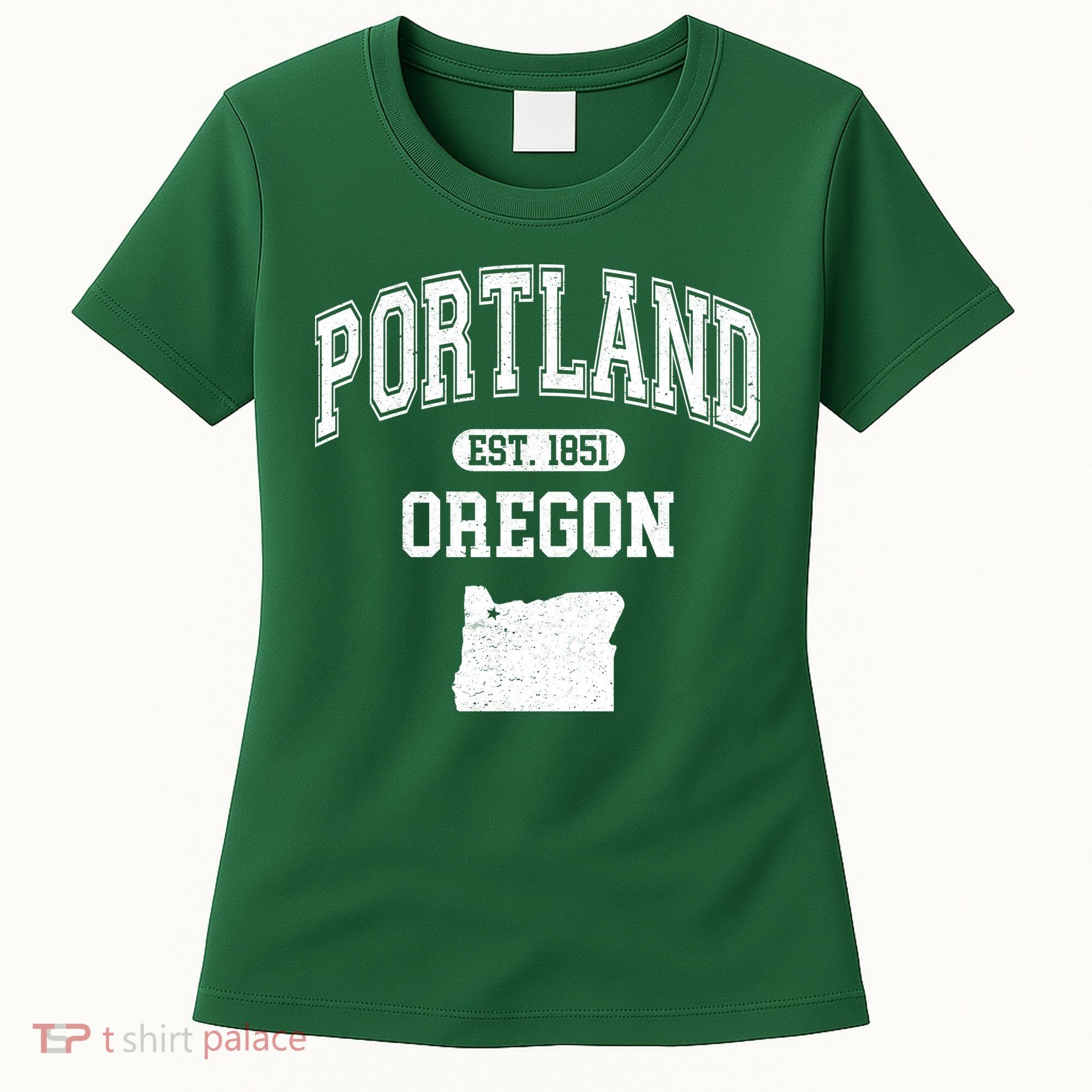 Portland Oregon Est 1851 Varsity Women's T-Shirt