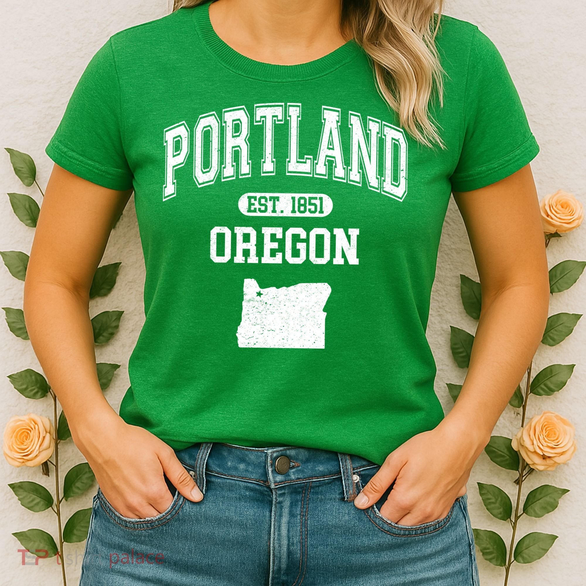 Portland Oregon Est 1851 Varsity Women's T-Shirt