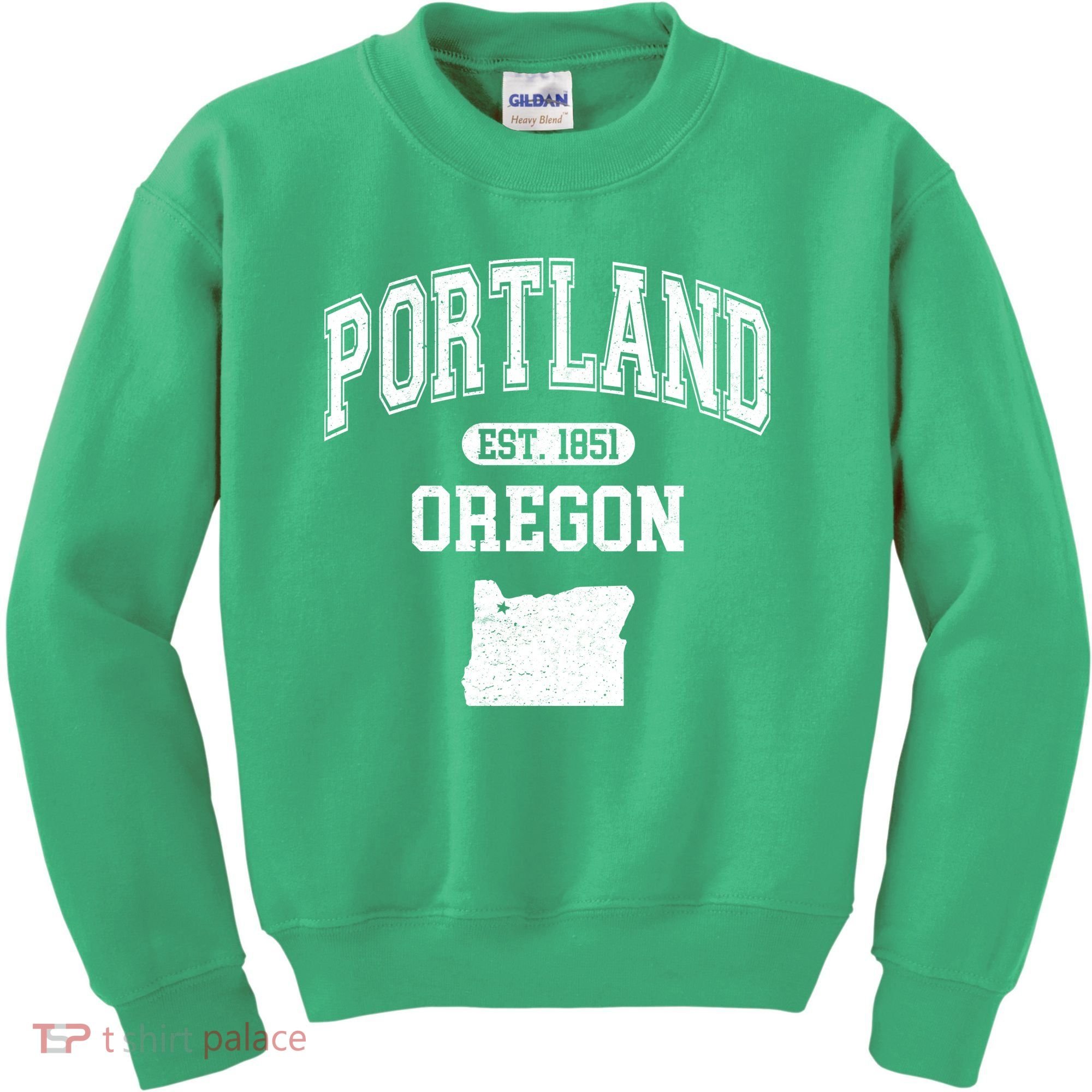 Portland Oregon Est 1851 Varsity Kids Sweatshirt