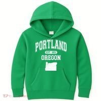 Portland Oregon Est 1851 Varsity Kids Hoodie thumb 0