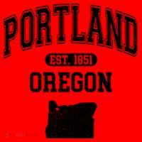 Portland Oregon Est 1851 Varsity Santa Hat thumb 1