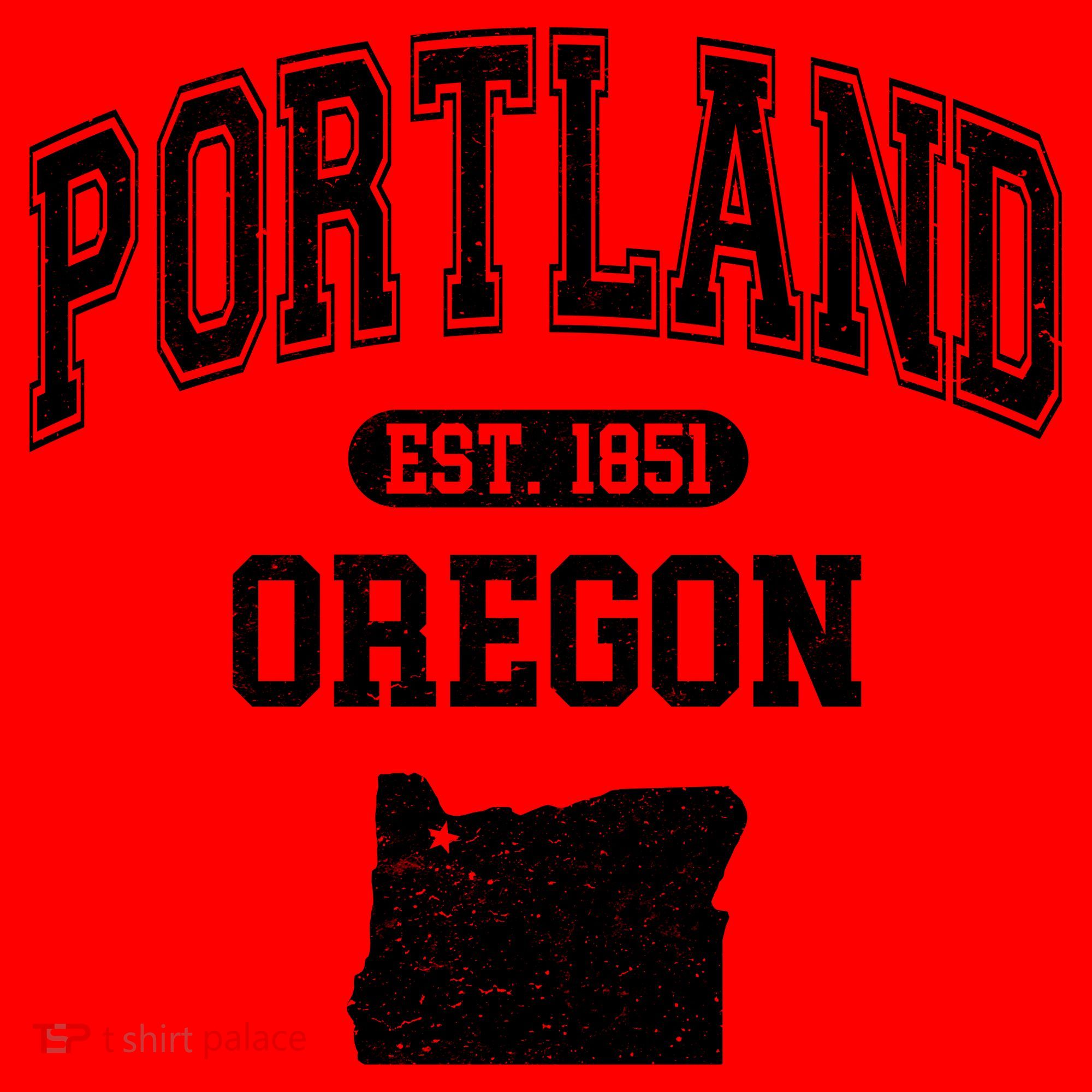 Portland Oregon Est 1851 Varsity Santa Hat