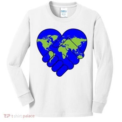Peace On Earth Kids Long Sleeve Shirt