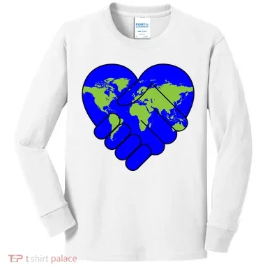 Peace On Earth Kids Long Sleeve Shirt