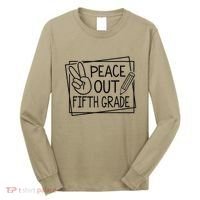 Peace Out Fifth Grade Last Day Of School Summer Break Long Sleeve Shirt thumb 0
