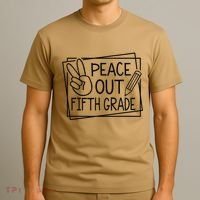 Peace Out Fifth Grade Last Day Of School Summer Break T-Shirt thumb 3