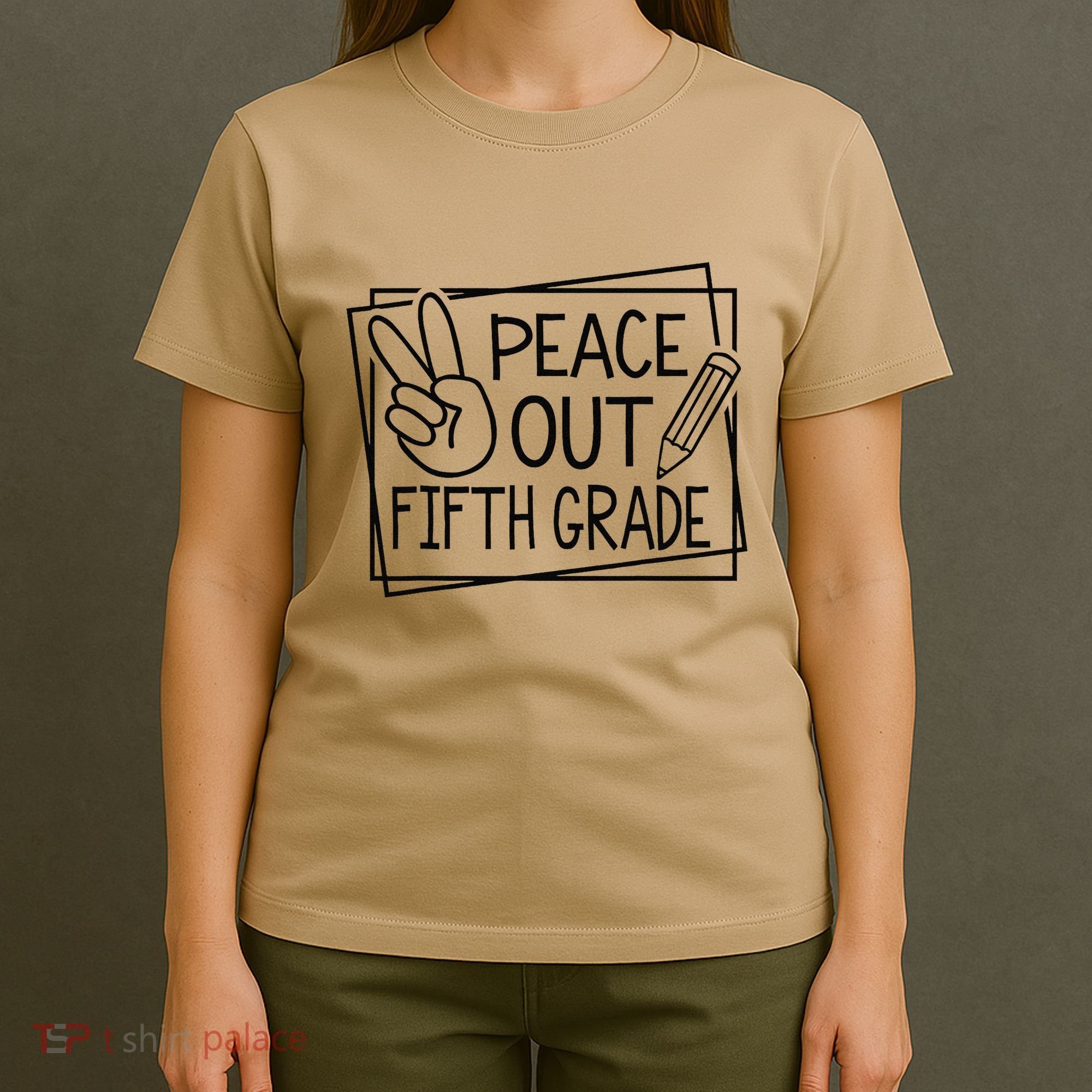 Peace Out Fifth Grade Last Day Of School Summer Break T-Shirt