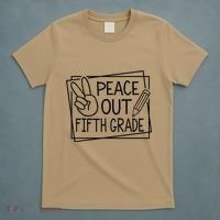 Peace Out Fifth Grade Last Day Of School Summer Break T-Shirt thumb 5