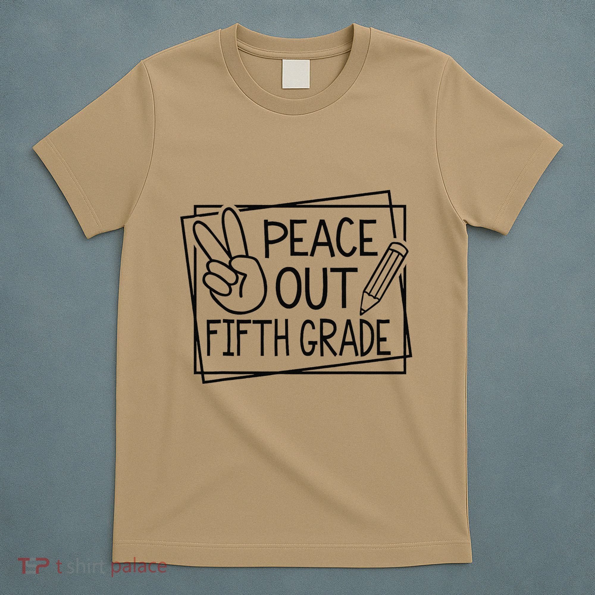 Peace Out Fifth Grade Last Day Of School Summer Break T-Shirt