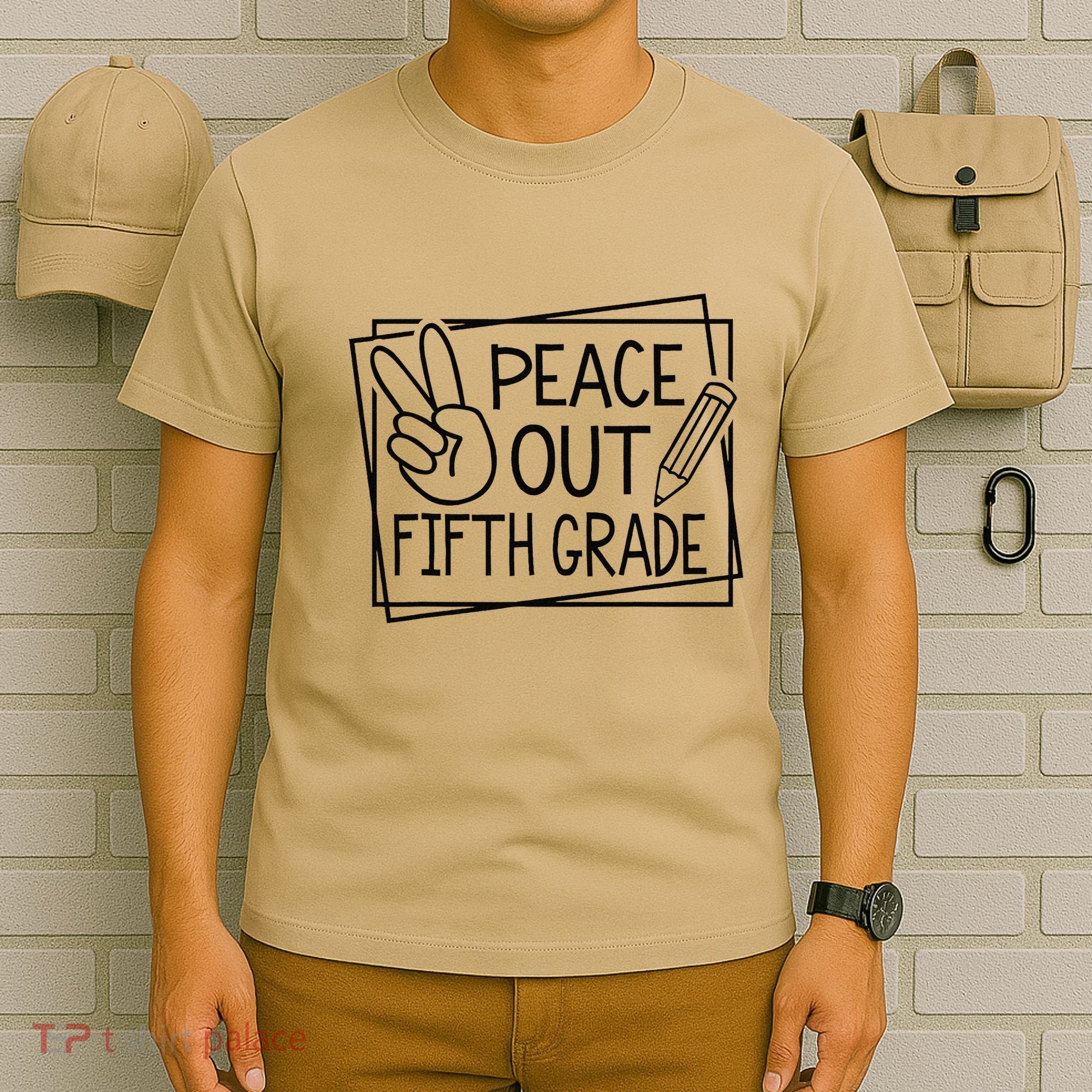 Peace Out Fifth Grade Last Day Of School Summer Break T-Shirt