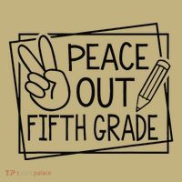 Peace Out Fifth Grade Last Day Of School Summer Break Button thumb 1