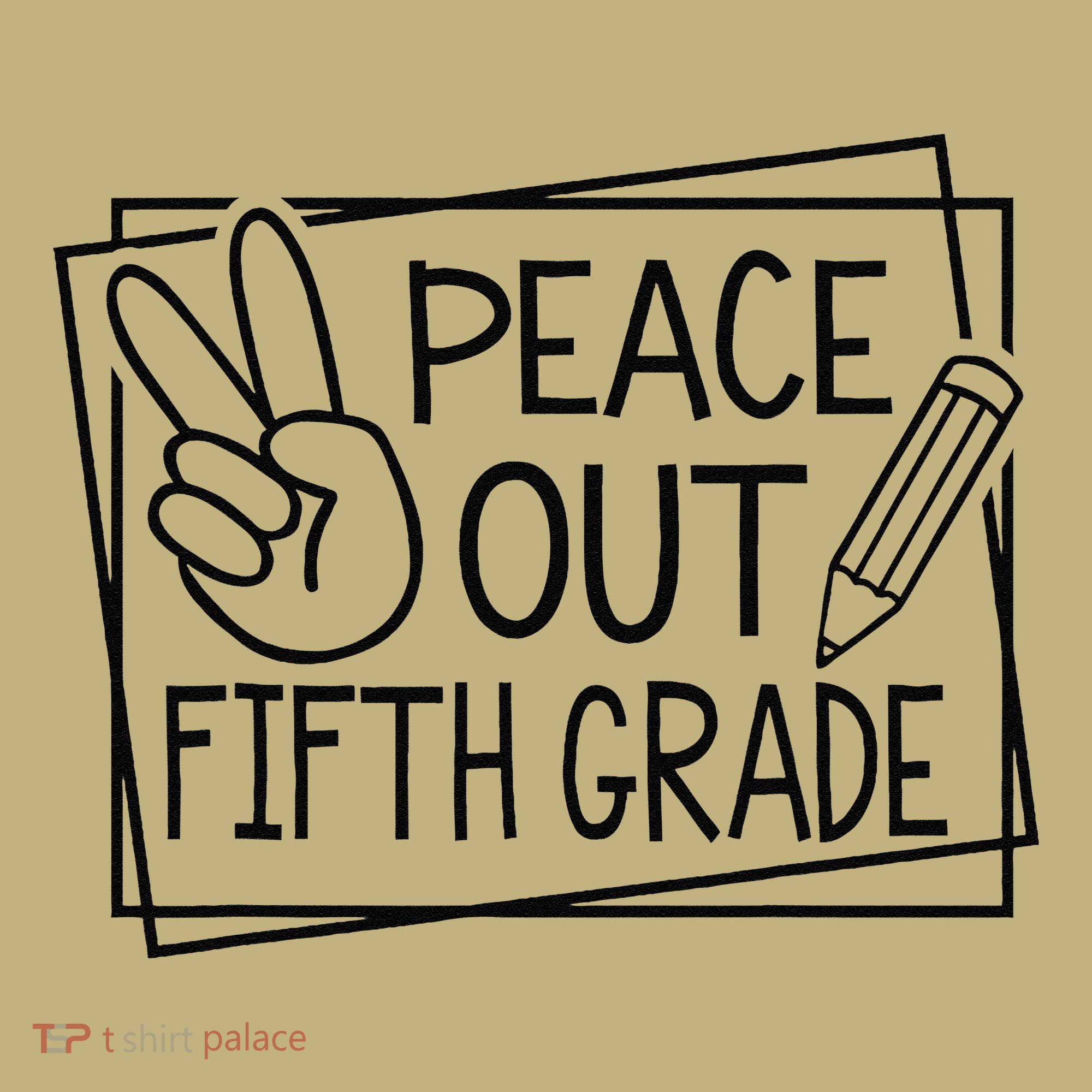 Peace Out Fifth Grade Last Day Of School Summer Break Mousepad