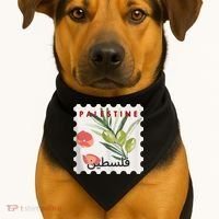 Palestine Olive Free Palestine Gaza USA-Made Doggie Bandana thumb 1