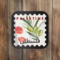 Palestine Olive Free Palestine Gaza Coaster thumb 0