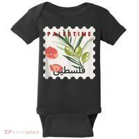 Palestine Olive Free Palestine Gaza Baby Bodysuit thumb 0