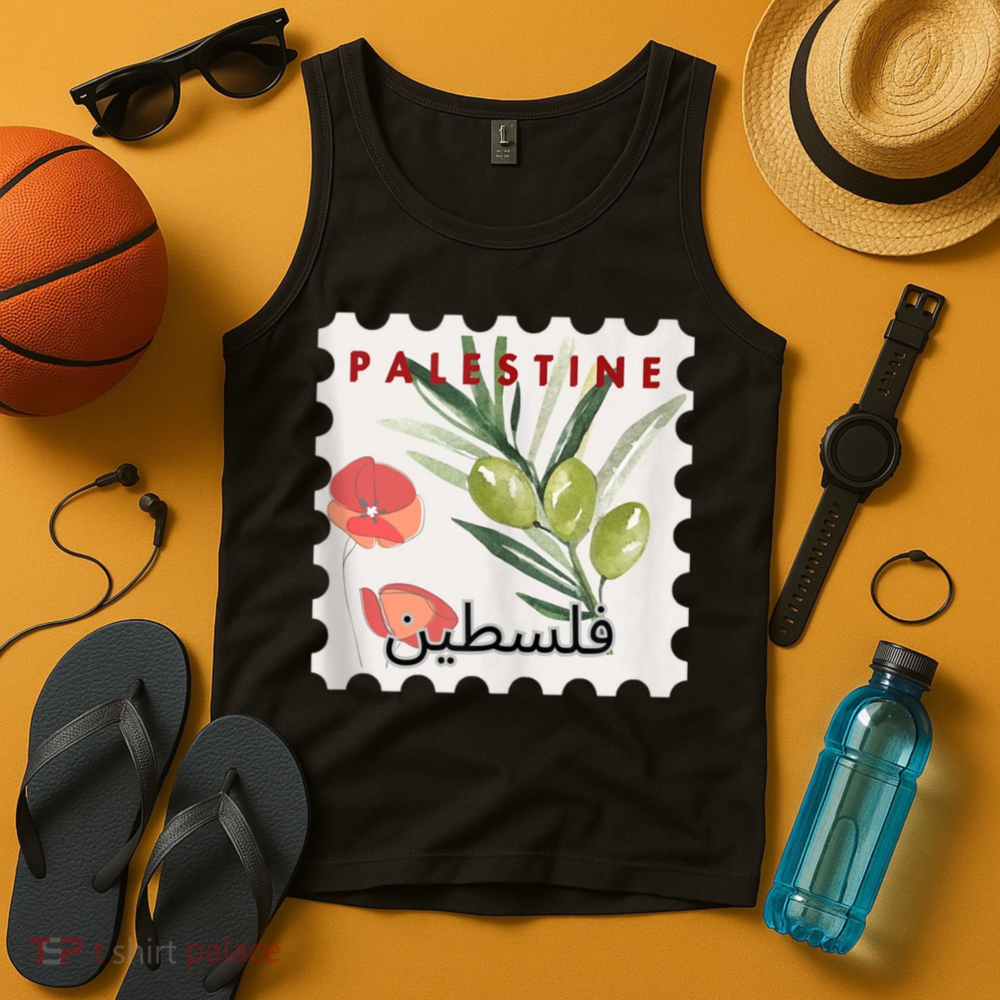 Palestine Olive Free Palestine Gaza Tank Top