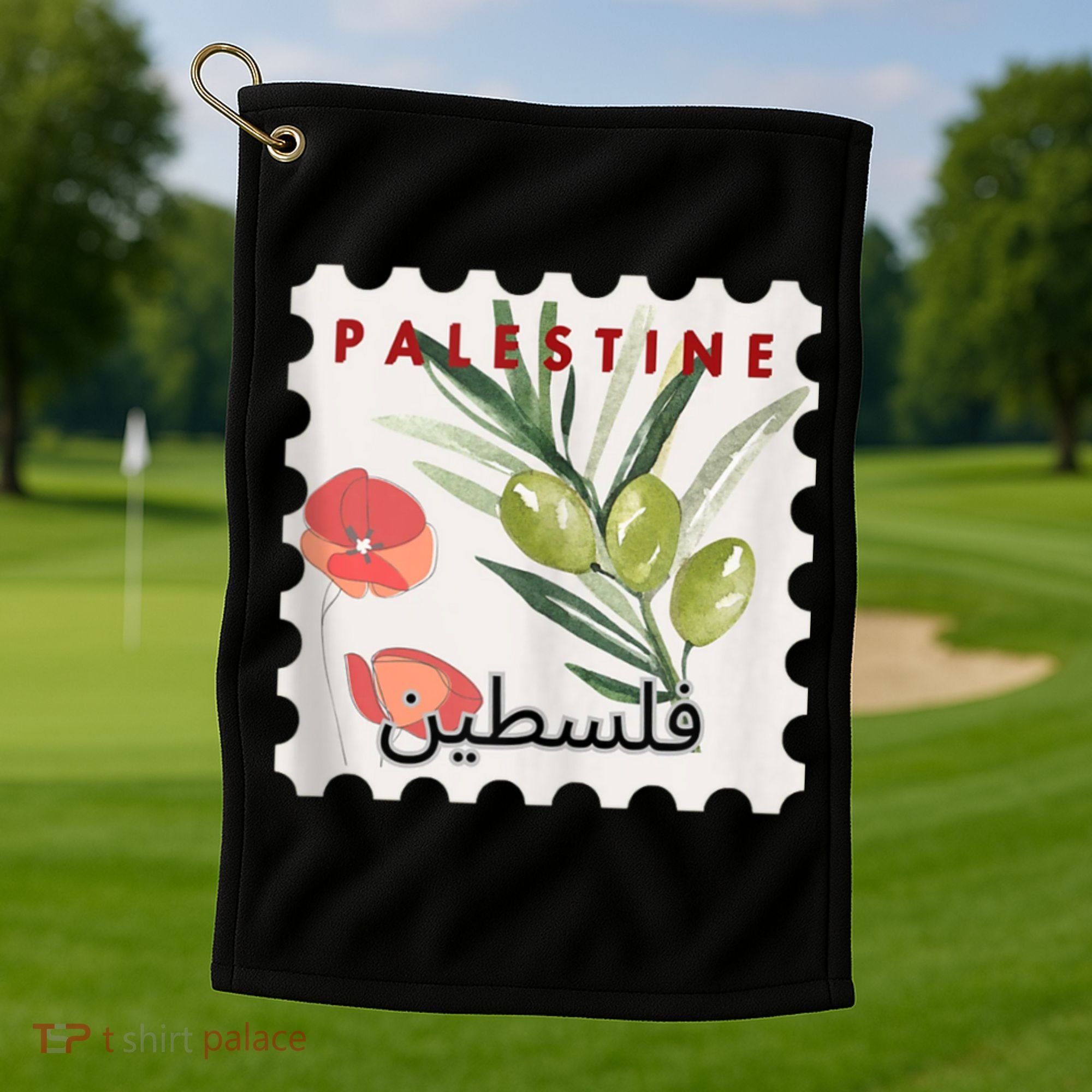 Palestine Olive Free Palestine Gaza Golf Towel