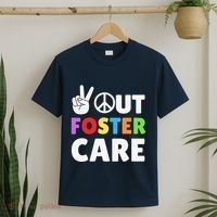 Peace Out Foster Care Parent Adoption Announcement Day T-Shirt thumb 2