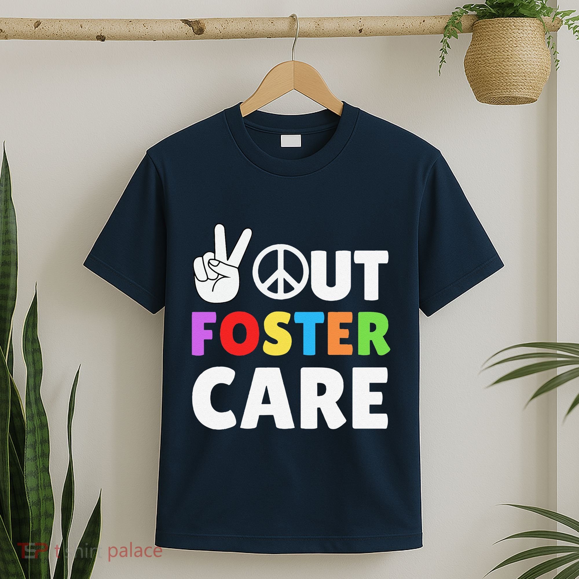 Peace Out Foster Care Parent Adoption Announcement Day T-Shirt