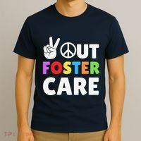 Peace Out Foster Care Parent Adoption Announcement Day T-Shirt thumb 3