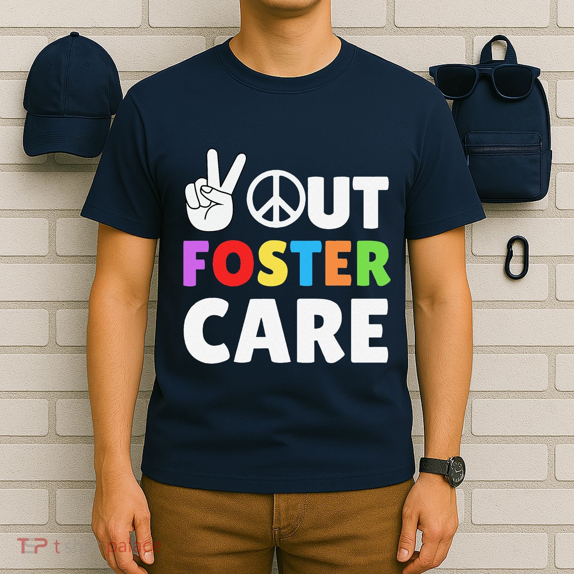 Peace Out Foster Care Parent Adoption Announcement Day T-Shirt