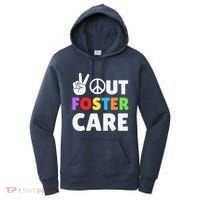Peace Out Foster Care Parent Adoption Announcement Day Women's Hoodie thumb 0