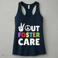 Peace Out Foster Care Parent Adoption Announcement Day Women's Tank Top thumb 3