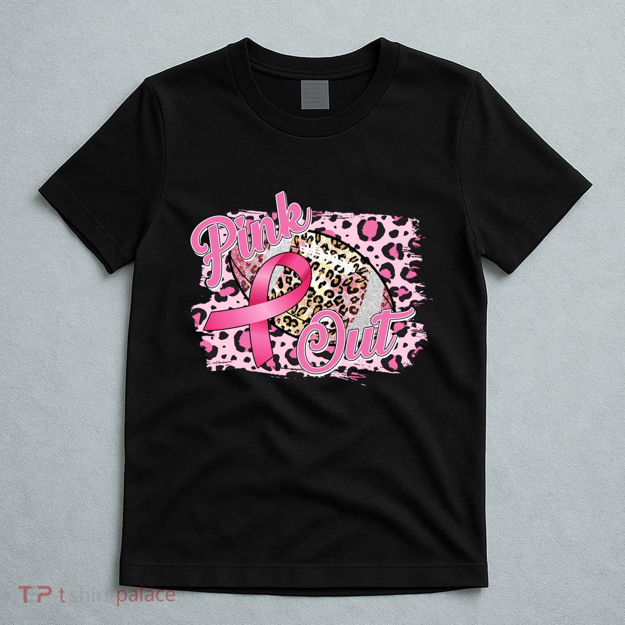 Pink Out Football Breast Cancer Awareness T-Shirt