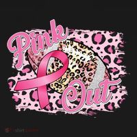 Pink Out Football Breast Cancer Awareness T-Shirt thumb 7