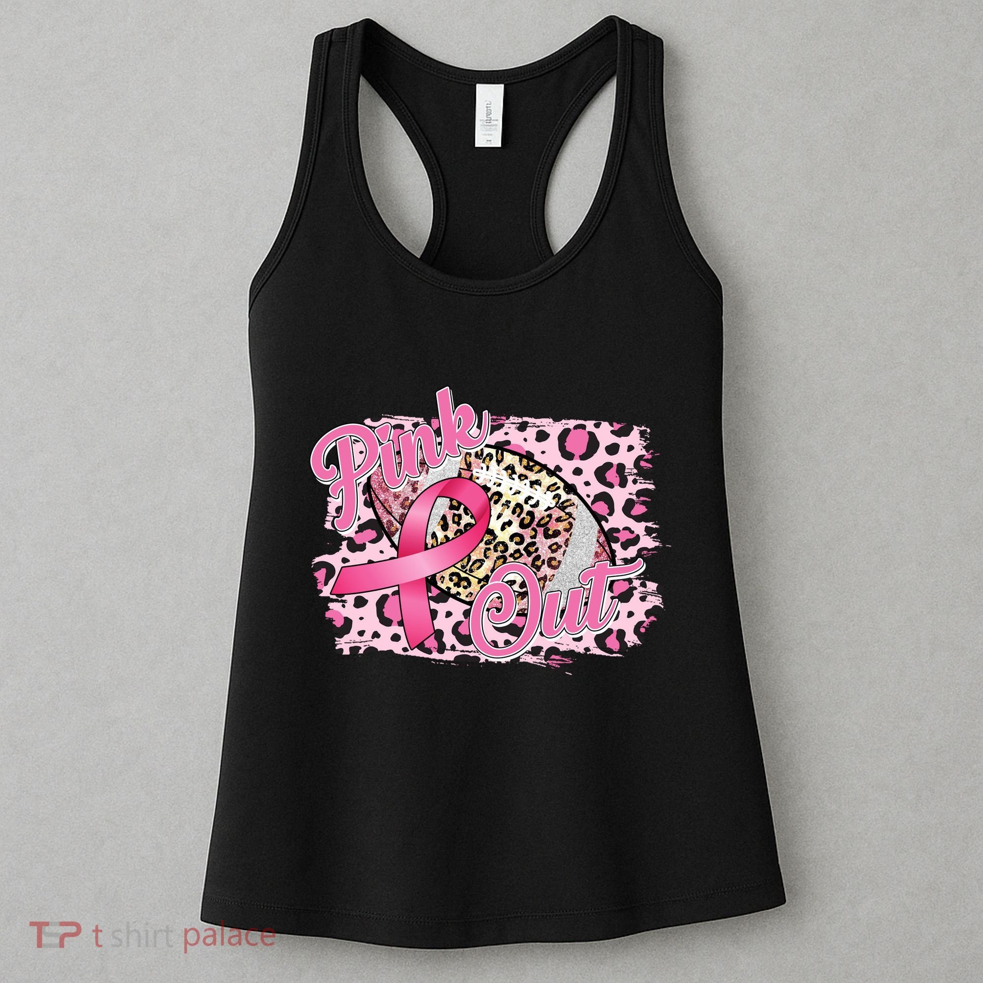 Pink Out Football Breast Cancer Awareness Women's Tank Top