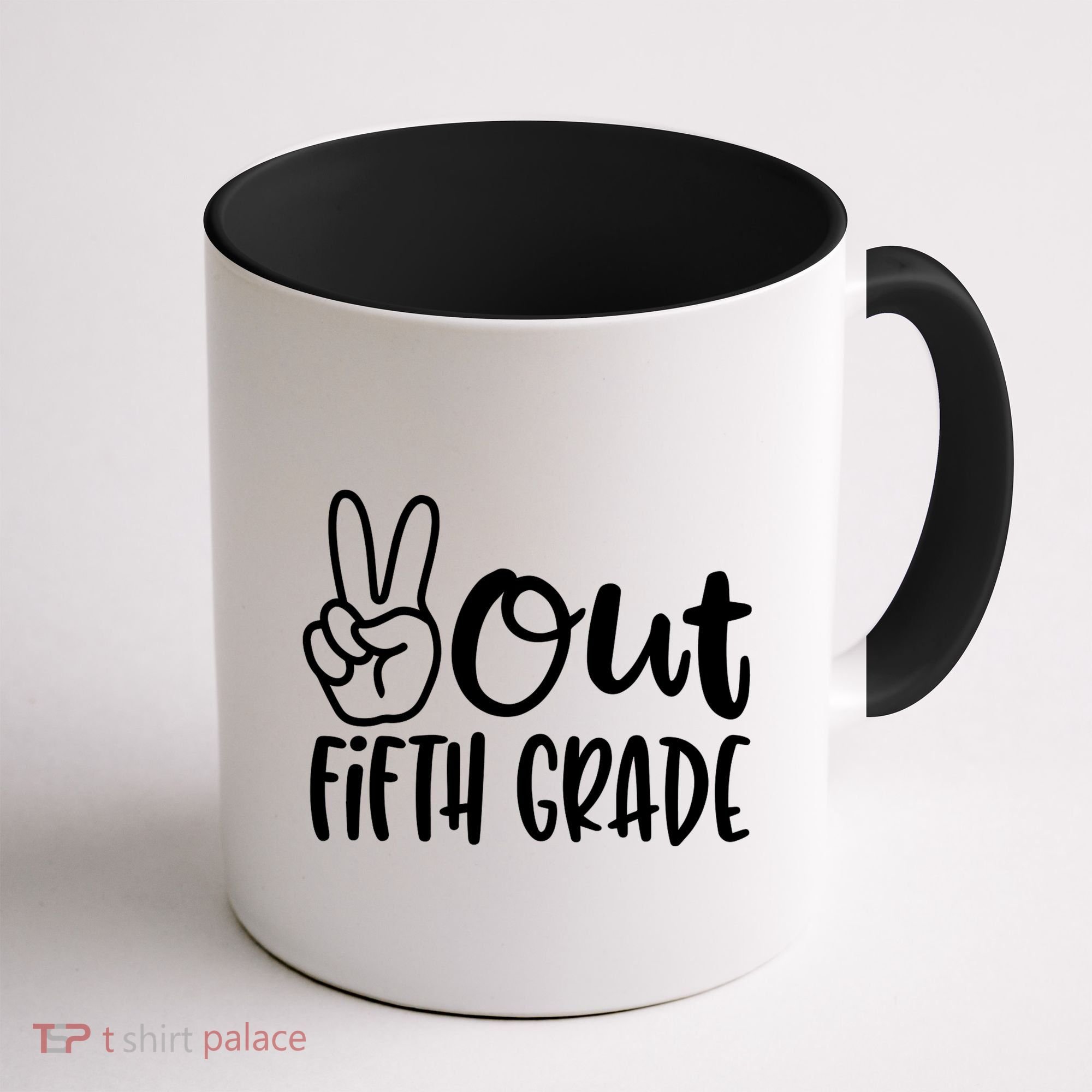 Peace Out Fifth Grade Coffee Mug