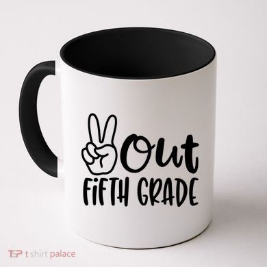 Peace Out Fifth Grade Coffee Mug