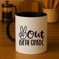 Peace Out Fifth Grade Coffee Mug thumb 4