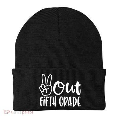 Peace Out Fifth Grade Beanie