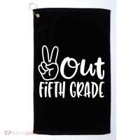 Peace Out Fifth Grade Golf Towel thumb 0