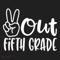 Peace Out Fifth Grade Golf Towel thumb 3