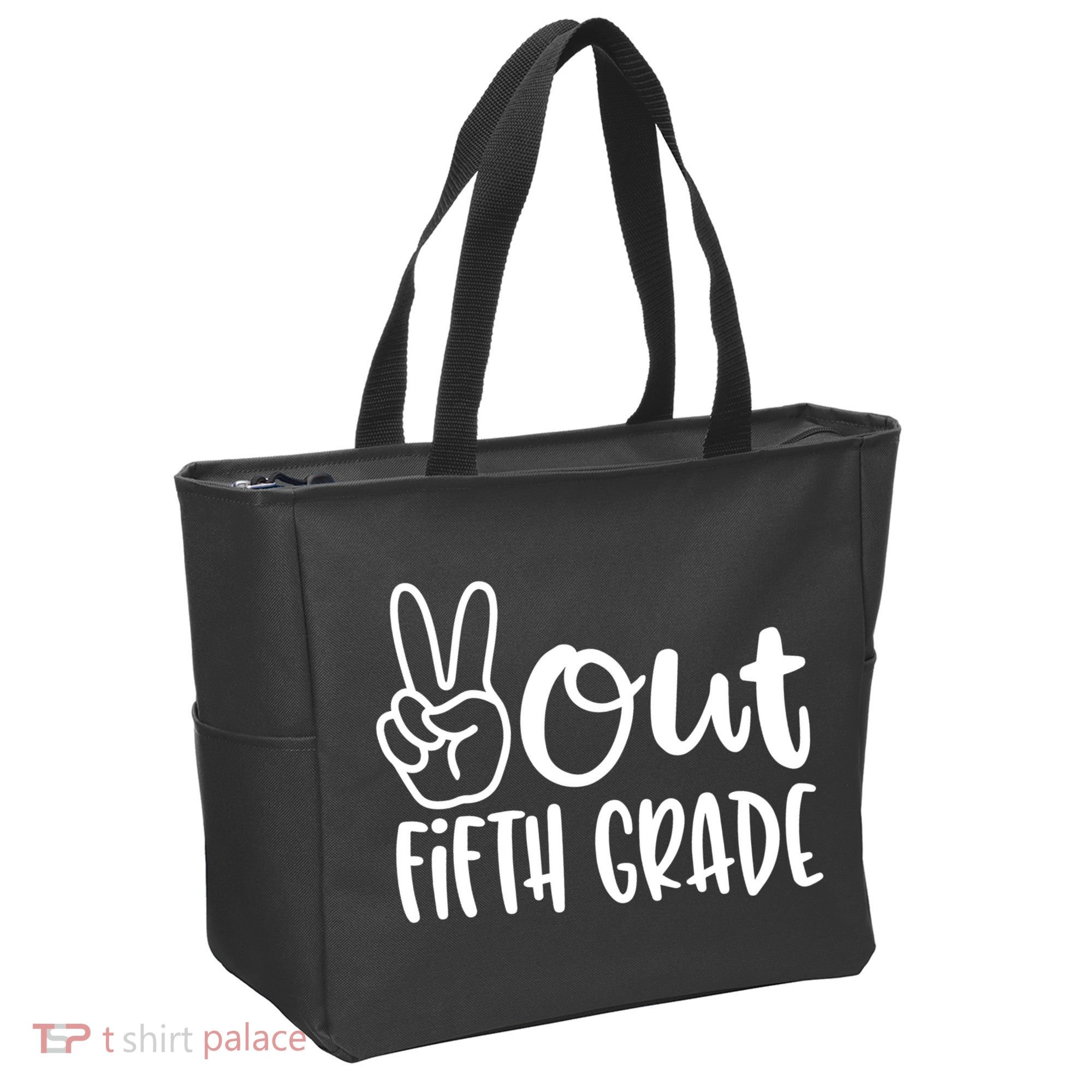 Peace Out Fifth Grade Tote Bag