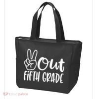 Peace Out Fifth Grade Tote Bag thumb 3