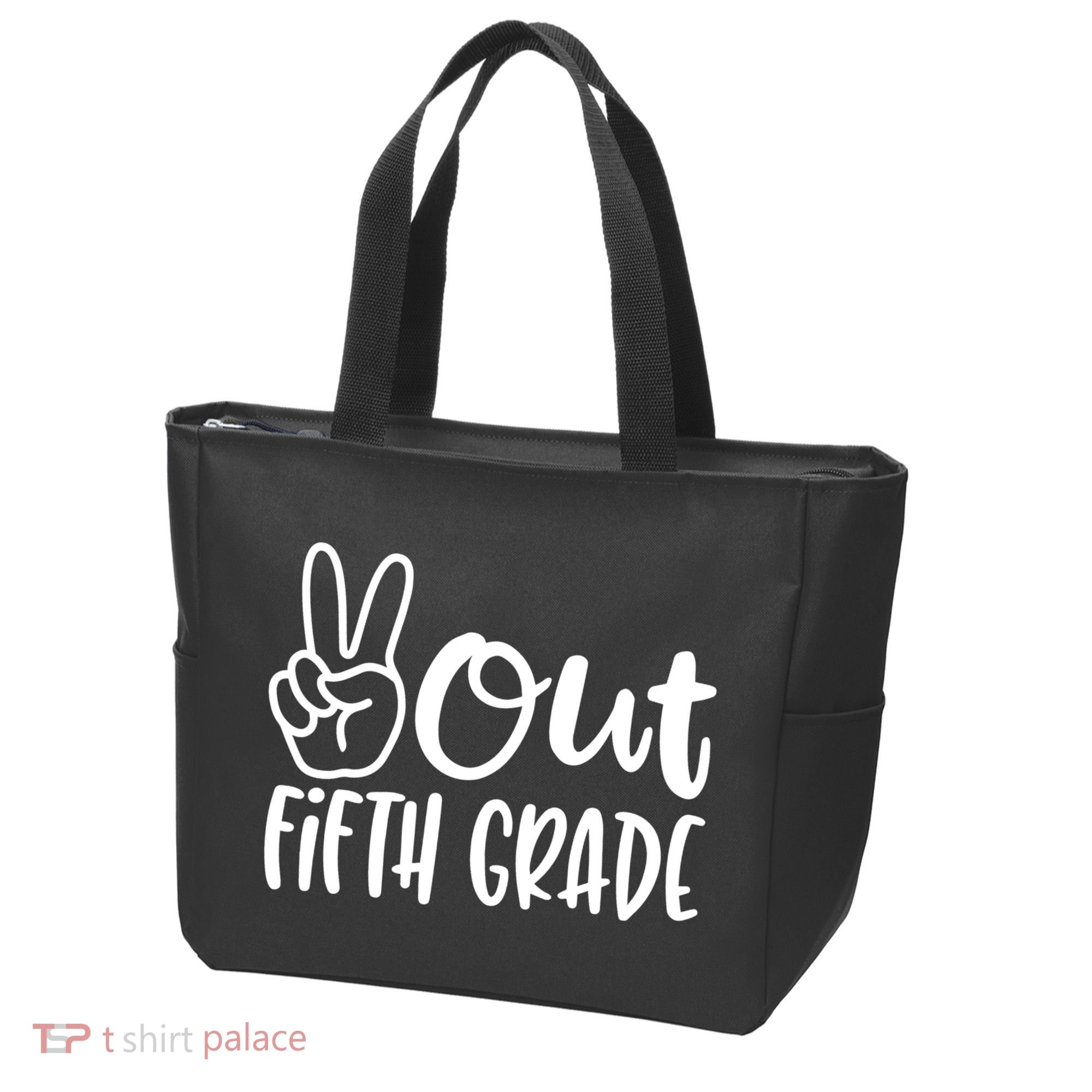 Peace Out Fifth Grade Tote Bag