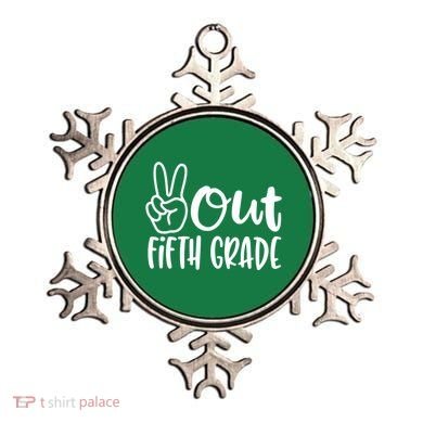 Peace Out Fifth Grade Ornament