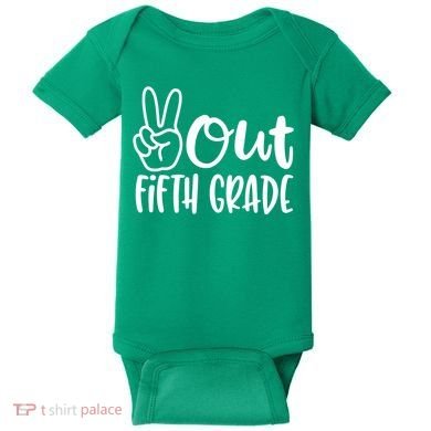 Peace Out Fifth Grade Baby Bodysuit