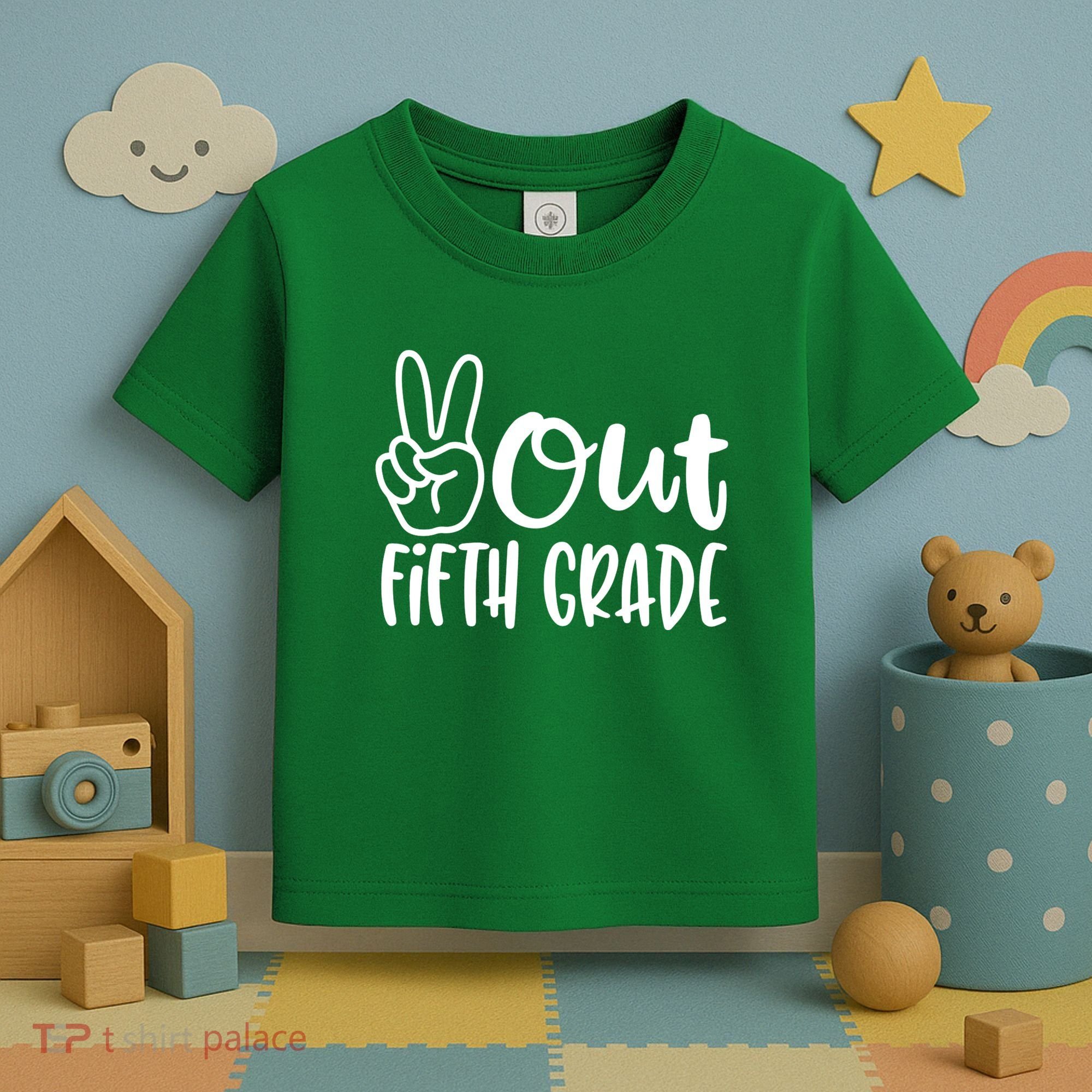 Peace Out Fifth Grade Toddler T-Shirt