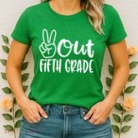 Peace Out Fifth Grade Women's T-Shirt thumb 2