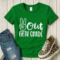 Peace Out Fifth Grade Women's T-Shirt thumb 3