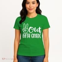 Peace Out Fifth Grade Women's T-Shirt thumb 4