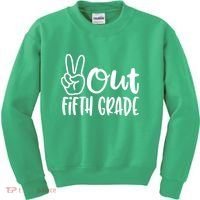 Peace Out Fifth Grade Kids Sweatshirt thumb 0