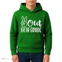 Peace Out Fifth Grade Kids Hoodie thumb 4