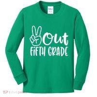 Peace Out Fifth Grade Kids Long Sleeve Shirt thumb 0