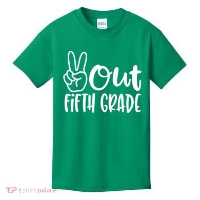 Peace Out Fifth Grade Kids T-Shirt