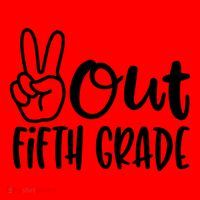 Peace Out Fifth Grade Santa Hat thumb 1